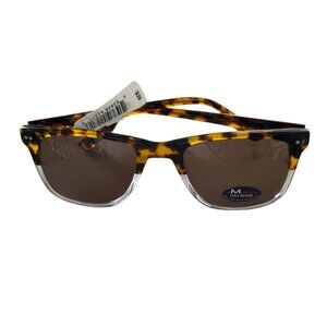 M America MU406 Tortoise Crystal Clear Brown Authentic Sunglasses TTCRY NWT